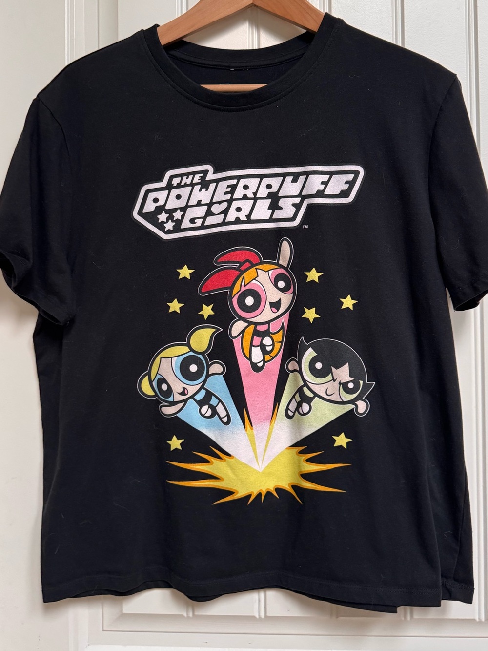 The Powerpuff Girls Black T-Shirt. Size XL